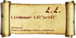 Lindmayer László névjegykártya