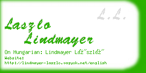 laszlo lindmayer business card